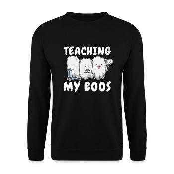 Enseigner à l’enseignant de l’école primaire My Boos - Sweat-shirt Unisexe - noir - Devant - Alina (178cm) & Michal (187cm)