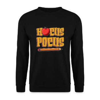 Hocus Pocus Grundschullehrer Vorschule - Unisex Pullover - Schwarz - Vorne - Alina (178cm) & Michal (187cm)