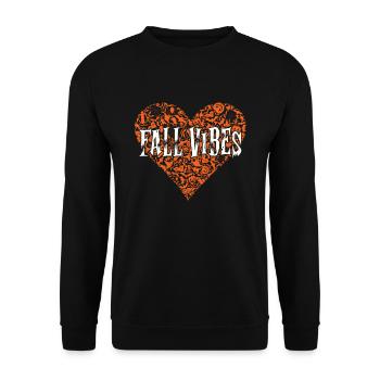 Fall Vibes Liebhaber Halloween-kostüm Halloween - Unisex Pullover - Schwarz - Vorne - Alina (178cm) & Michal (187cm)
