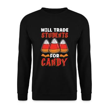 Wird Schüler Gegen Candy Grundschullehrer - Unisex Pullover - Schwarz - Vorne - Alina (178cm) & Michal (187cm)