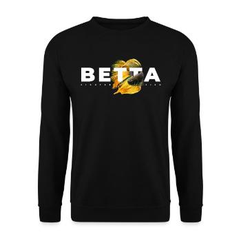 Betta Fish Keeper Aquarienbesitzer - Unisex Pullover - Schwarz - Vorne - Alina (178cm) & Michal (187cm)