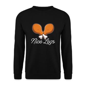 Belles jambes Thanksgiving Saison d’automne - Sweat-shirt Unisexe - noir - Devant - Alina (178cm) & Michal (187cm)