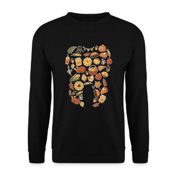 Thanksgiving Food Molar Dentist Dental Technician - Unisex Sweatshirt - black - Front - Alina (178cm) & Michal (187cm)