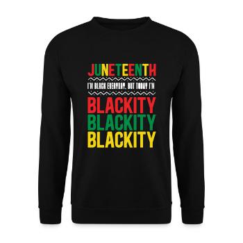Blackity Black History African American - Unisex Sweatshirt - black - Front - Alina (178cm) & Michal (187cm)