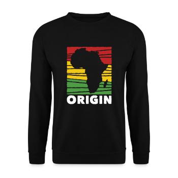 Herkunft Schwarze Geschichte Afroamerikaner - Unisex Pullover - Schwarz - Vorne - Alina (178cm) & Michal (187cm)