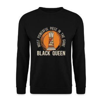 Schwarze Königin Schwarze Geschichte - Unisex Pullover - Schwarz - Vorne - Alina (178cm) & Michal (187cm)