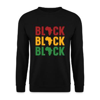 Schwarzafrika Schwarze Geschichte Afroamerikaner - Unisex Pullover - Schwarz - Vorne - Alina (178cm) & Michal (187cm)