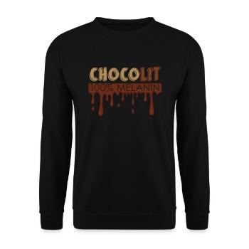 Blackity Black History African American - Unisex Sweatshirt - black - Front - Alina (178cm) & Michal (187cm)