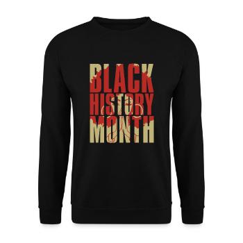 Black History Month Afroamerikaner Juneteenth - Unisex Pullover - Schwarz - Vorne - Alina (178cm) & Michal (187cm)
