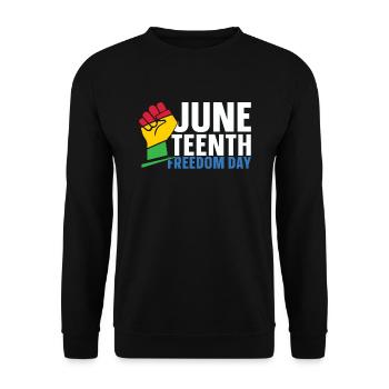 Freedom Day Black History African Americans - Unisex Sweatshirt - black - Front - Alina (178cm) & Michal (187cm)