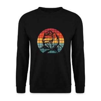 Bras de fer adulte vintage bras de fer - Sweat-shirt Unisexe - noir - Devant - Alina (178cm) & Michal (187cm)