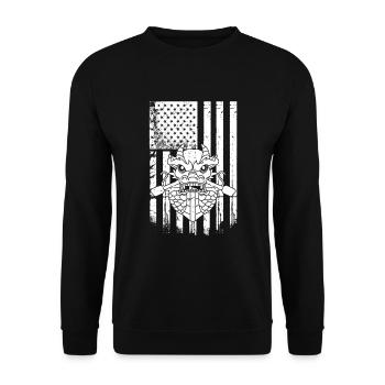 Patriotische Drachenboot-paddler Der - Unisex Pullover - Schwarz - Vorne - Alina (178cm) & Michal (187cm)