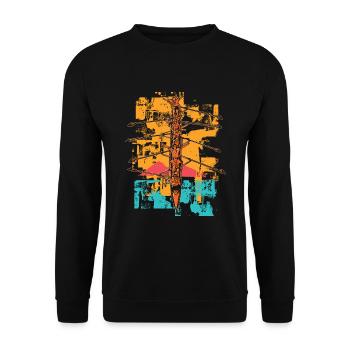 Paint Splatter Dragon Boat Racing Paddlers Drache - Unisex Sweatshirt - black - Front - Alina (178cm) & Michal (187cm)