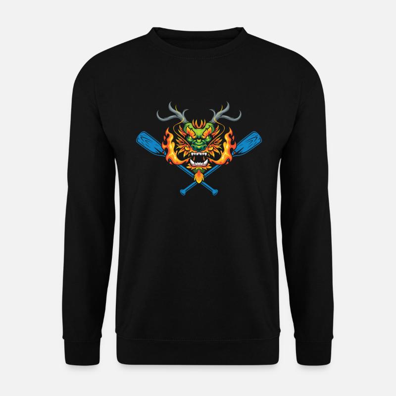 Drachen Und Paddel Drachenbootrennen Paddler - Unisex Pullover - Schwarz