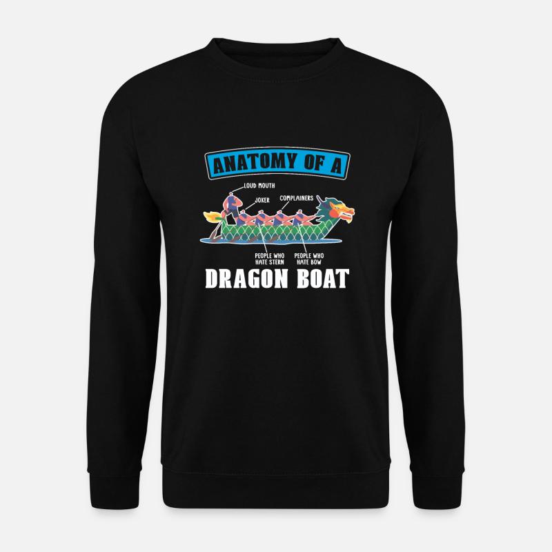 Anatomie Eines Drachenboot-paddler-bootsrennens - Unisex Pullover - Schwarz