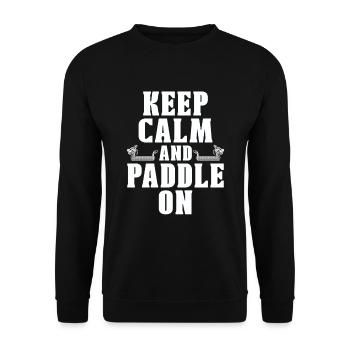 Keep calm and paddle the Dragon - Unisex Sweatshirt - black - Front - Alina (178cm) & Michal (187cm)