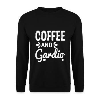 Café et cardio - Drôle de dicton de café - Sweat-shirt Unisexe - noir - Devant - Alina (178cm) & Michal (187cm)