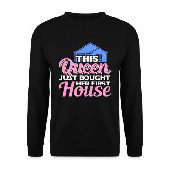 Queen bought homeowner homeowner - Unisex Sweatshirt - black - Front - Alina (178cm) & Michal (187cm)