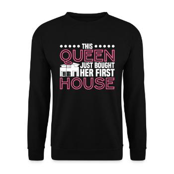 Queen bought homeowner homeowner - Unisex Sweatshirt - black - Front - Alina (178cm) & Michal (187cm)
