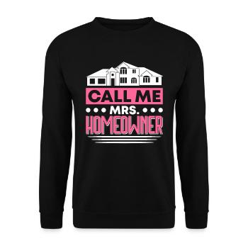 Queen bought homeowner homeowner - Unisex Sweatshirt - black - Front - Alina (178cm) & Michal (187cm)