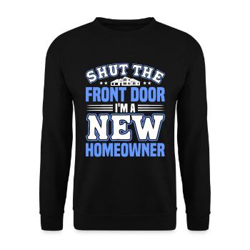 Propriétaires 2023 Nouvelle maison drôle de femmes - Sweat-shirt Unisexe - noir - Devant - Alina (178cm) & Michal (187cm)