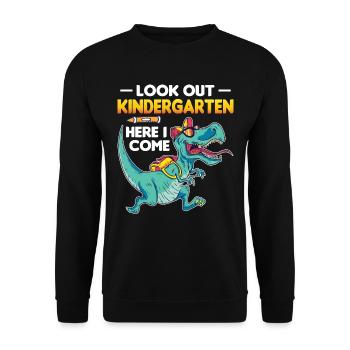 Kindergärtner Lehrer Regenbogenfarben - Unisex Pullover - Schwarz - Vorne - Alina (178cm) & Michal (187cm)