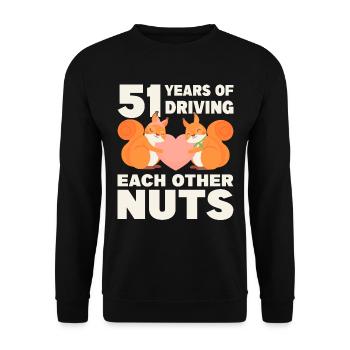 50th Wedding 50 Years Married Getting Married - Unisex Sweatshirt - black - Front - Alina (178cm) & Michal (187cm)
