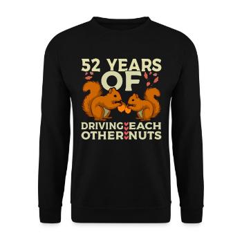 50th Wedding 50 Years Married Getting Married - Unisex Sweatshirt - black - Front - Alina (178cm) & Michal (187cm)