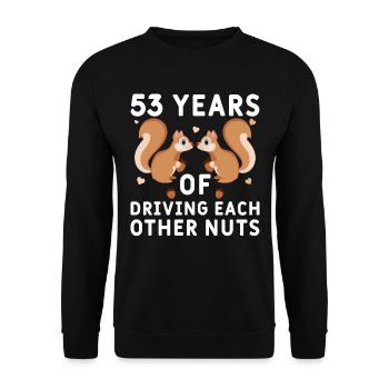 50th Wedding 50 Years Married Getting Married - Unisex Sweatshirt - black - Front - Alina (178cm) & Michal (187cm)