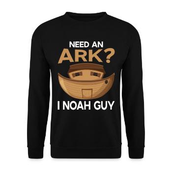 Need a Noah's Ark Guy Funny Archa Noah - Unisex Sweatshirt - black - Front - Alina (178cm) & Michal (187cm)