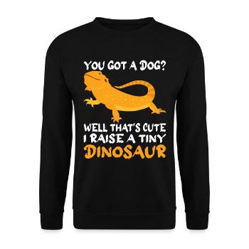Bearded Dragon Lizard Bartgame Reptiles Gift - Unisex Sweatshirt - black - Front - Alina (178cm) & Michal (187cm)