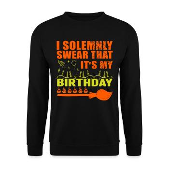 Que c’est mon costume d’anniversaire pour les enfants - Sweat-shirt Unisexe - noir - Devant - Alina (178cm) & Michal (187cm)