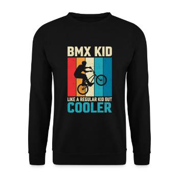 Vintage BMX Kind Wie Ein Normales Kind Aber - Unisex Pullover - Schwarz - Vorne - Alina (178cm) & Michal (187cm)