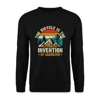 The bicycle is the noblest invention of the - Unisex Sweatshirt - black - Front - Alina (178cm) & Michal (187cm)