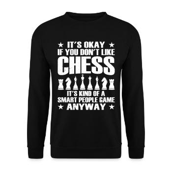 Schachschachkern Schachboxing Geschenk Für Kinder - Unisex Pullover - Schwarz - Vorne - Alina (178cm) & Michal (187cm)