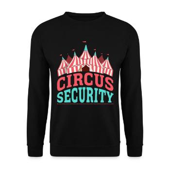 Zircus Security Circus Party Zircus Clothing - Unisex Pullover - Schwarz - Vorne - Alina (178cm) & Michal (187cm)