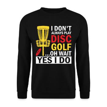 Disc Golf Frisbee Golf pour hommes et femmes - Sweat-shirt Unisexe - noir - Devant - Alina (178cm) & Michal (187cm)