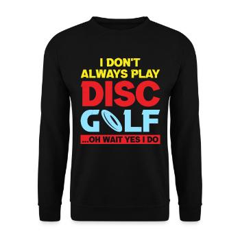 Disc Golf Frisbee Golf pour hommes et femmes - Sweat-shirt Unisexe - noir - Devant - Alina (178cm) & Michal (187cm)