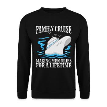 Coole Kreuzfahrt Kreuzfahrtschiff Familienurlaub - Unisex Pullover - Schwarz - Vorne - Alina (178cm) & Michal (187cm)