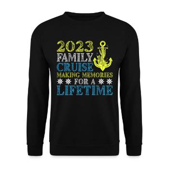 Coole Kreuzfahrt Kreuzfahrtschiff Familienurlaub - Unisex Pullover - Schwarz - Vorne - Alina (178cm) & Michal (187cm)
