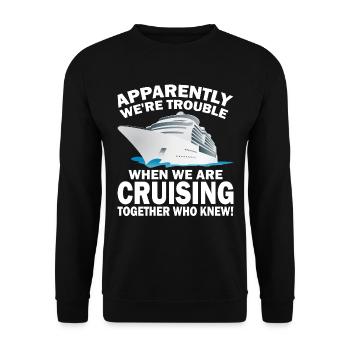 Coole Kreuzfahrt Kreuzfahrtschiff Familienurlaub - Unisex Pullover - Schwarz - Vorne - Alina (178cm) & Michal (187cm)