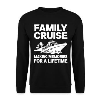 Coole Kreuzfahrt Kreuzfahrtschiff Familienurlaub - Unisex Pullover - Schwarz - Vorne - Alina (178cm) & Michal (187cm)