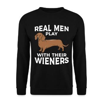 Dachshund Dachshund Funny Dachshund Saying - Unisex Sweatshirt - black - Front - Alina (178cm) & Michal (187cm)