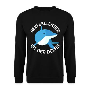 Meeresbiologe Delfin Meeresforscher Meerestier - Unisex Pullover - Schwarz - Vorne - Alina (178cm) & Michal (187cm)