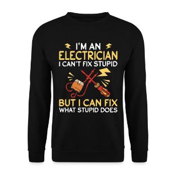 Électricien Technicien en électronique Ingénieur électricien - Sweat-shirt Unisexe - noir - Devant - Alina (178cm) & Michal (187cm)