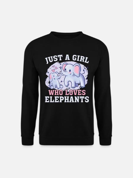 Bébé éléphant pour filles - Sweat-shirt Unisexe - noir