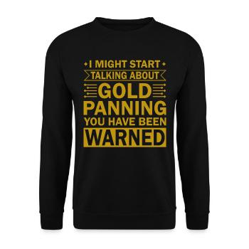 Gold Graben Gold Panner Gold Rush Gold Wortspiel - Unisex Pullover - Schwarz - Vorne - Alina (178cm) & Michal (187cm)