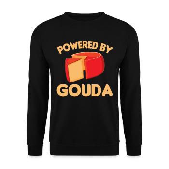 Cheese Gouda Ricotta Clothing - Unisex Sweatshirt - black - Front - Alina (178cm) & Michal (187cm)