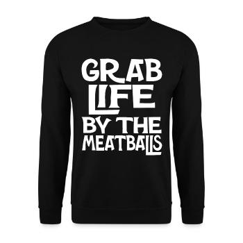 Boulettes de viande Italien Humour Italie - Sweat-shirt Unisexe - noir - Devant - Alina (178cm) & Michal (187cm)