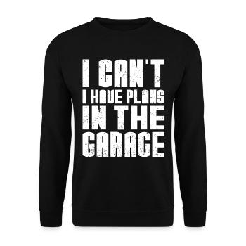 Garage Funny Car Mechanic Outfit - Unisex Sweatshirt - black - Front - Alina (178cm) & Michal (187cm)